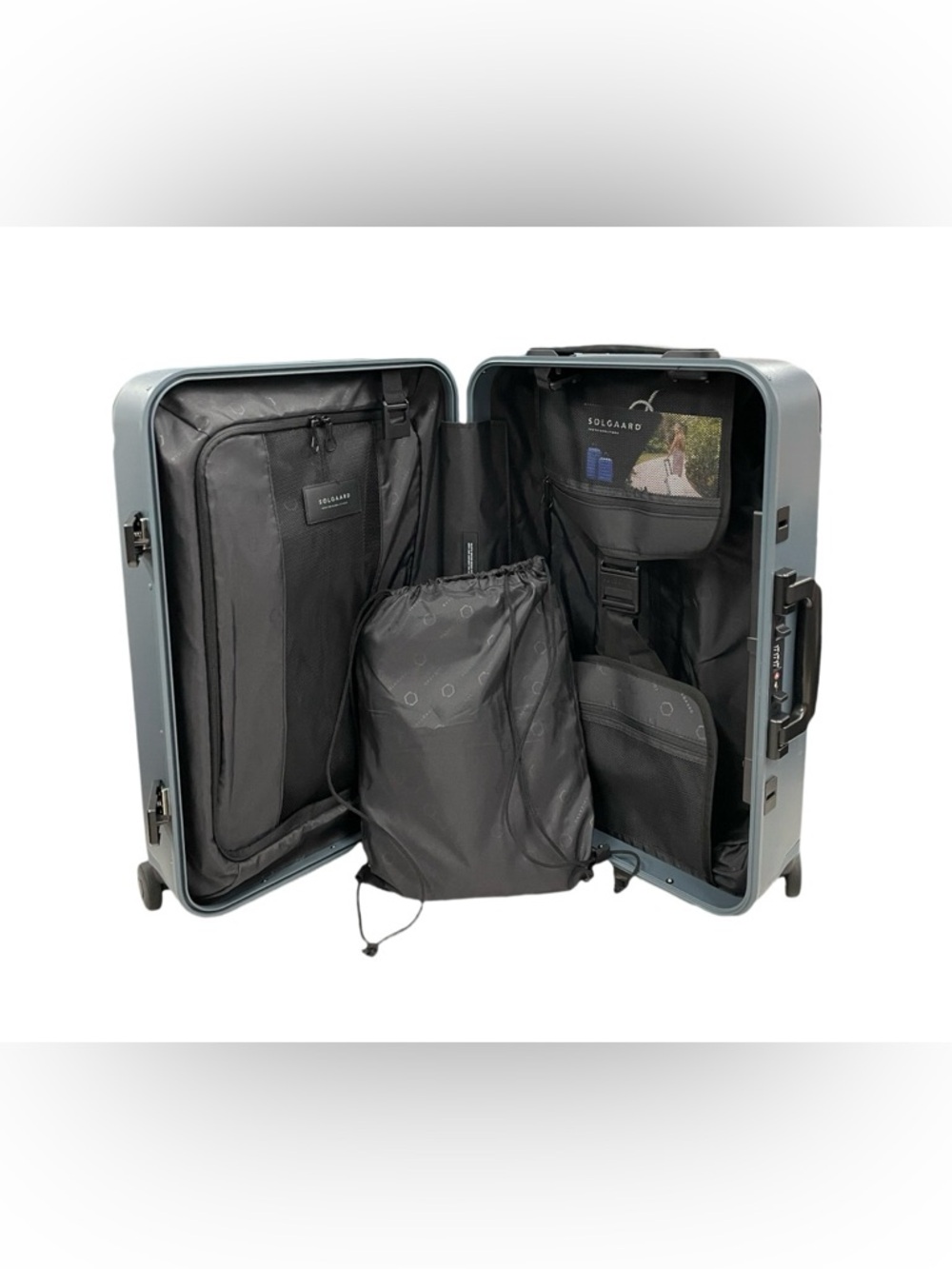 (SW-89) Solgaard Carry On Luggage In Grey Blue - Picture 4 of 4